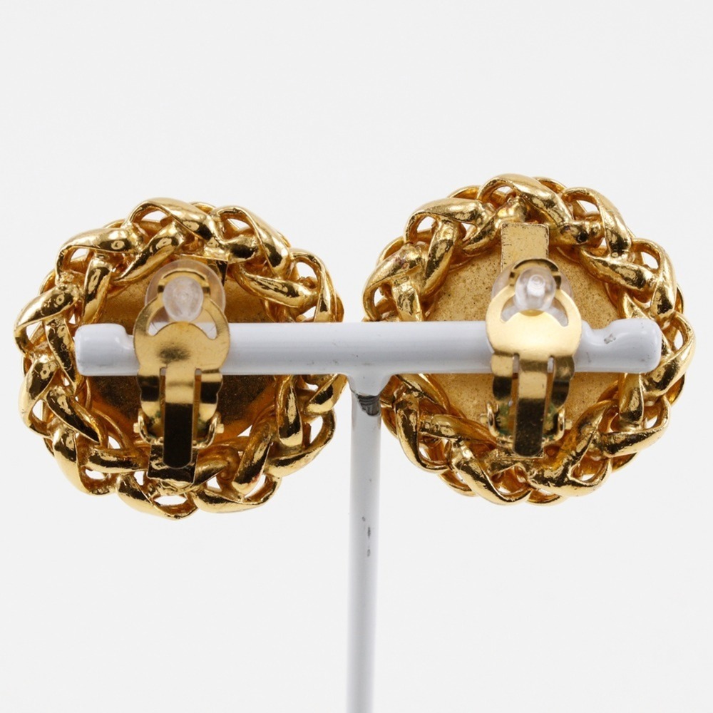 CHANEL Vintage Gold Logo Earrings - Picture 3 of 4
